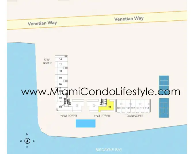 1000 Venetian Condos - Keyplan