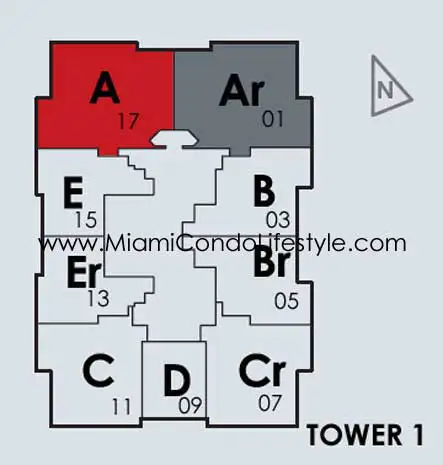 1060 Brickell Avenue Condos - Keyplan