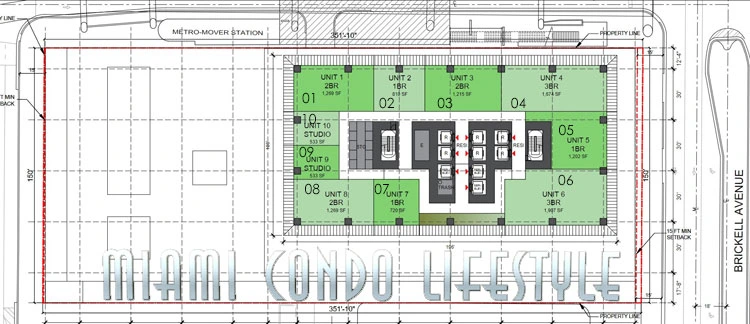 Keyplan 1 for 1414 Brickell