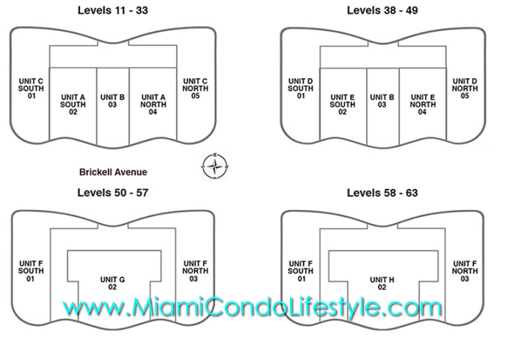 Keyplan 1 for Residences at 1428 Brickell