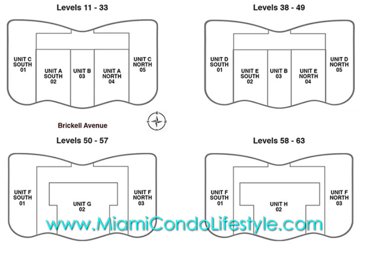 1428 Brickell Condos - Keyplan