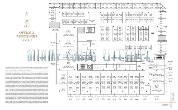 Twenty-sixth and 2nd Condos - Keyplan 3rd Floor