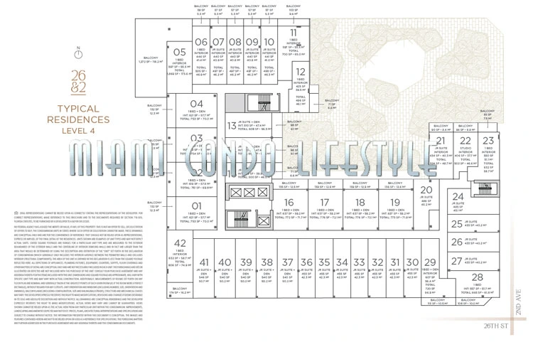 Twenty-sixth and 2nd Condos - Keyplan 4th Floor