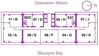 50 Biscayne Condos Keyplan