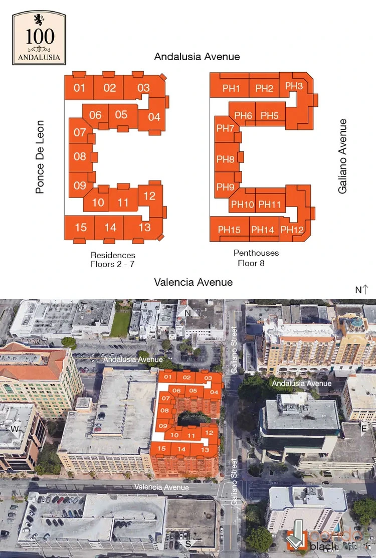 Keyplan 1 for 100 Andalusia