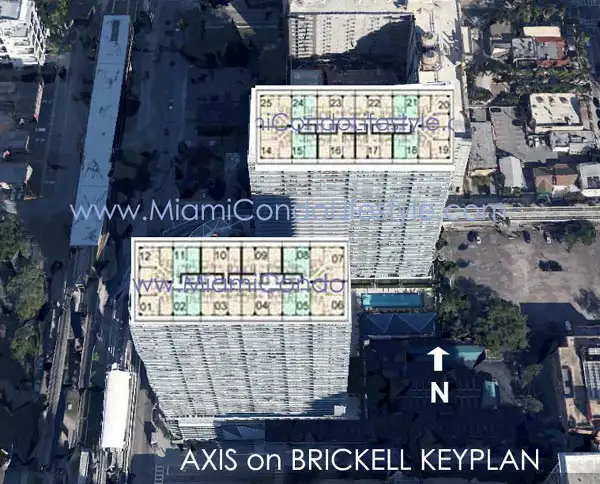 Axis on Brickell Aerial Keyplan