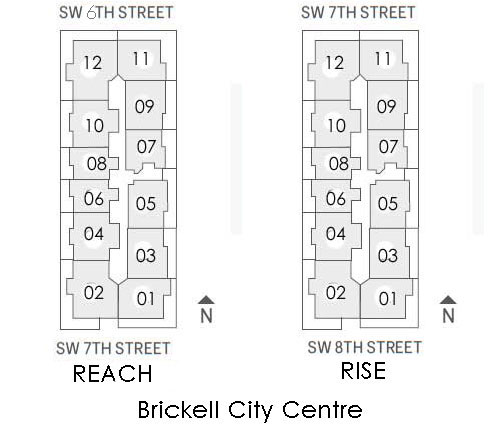 Keyplan 1 for REACH Brickell City Center
