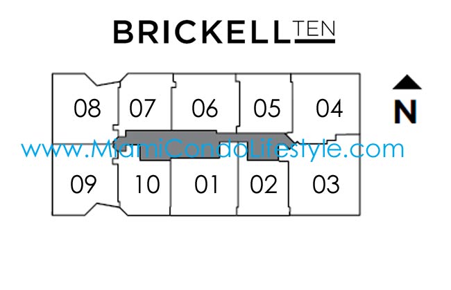 Keyplan 1 for Brickell Ten