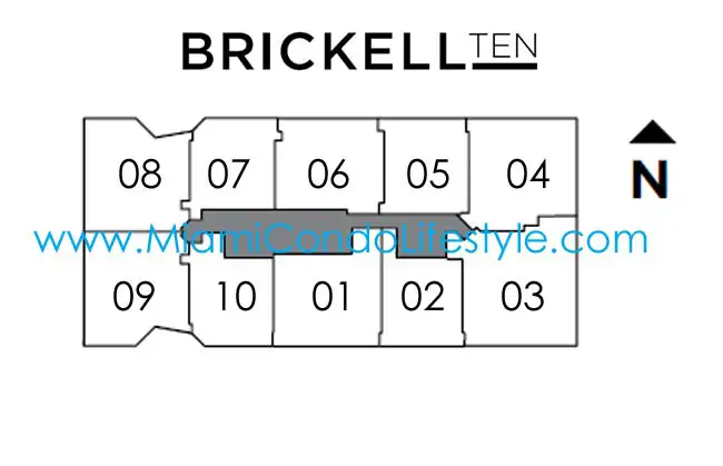 Brickell Ten Condos - Site plan