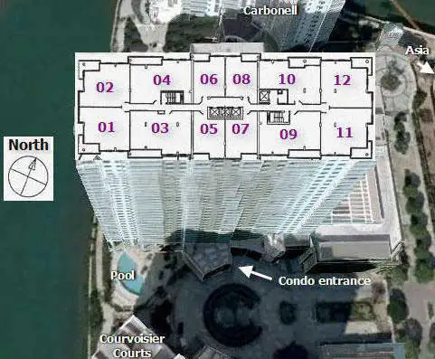 Courts at Brickell Key Condos - Keyplan