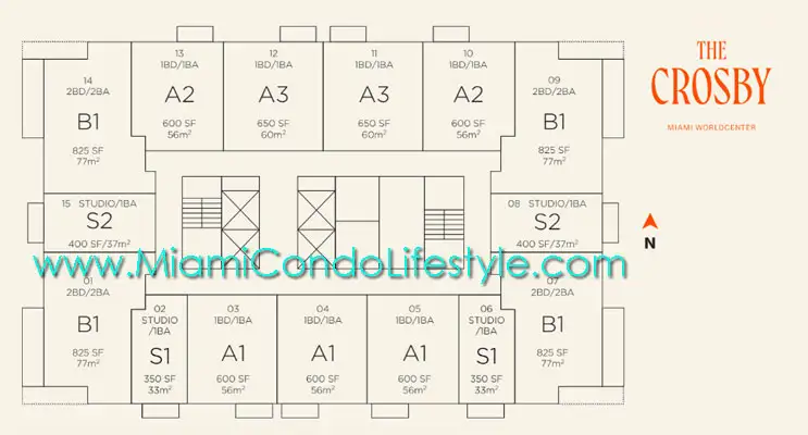 Crosby Worldcenter Condos - Keyplan