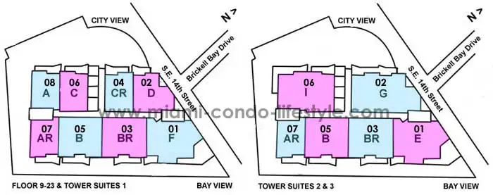 Emerald Brickell Condos - Keyplan