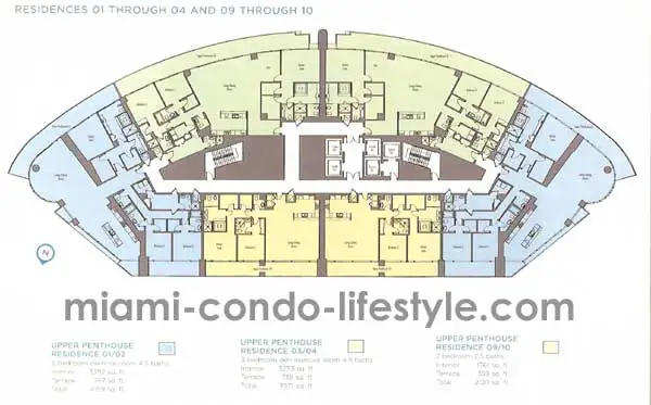 Epic West Tower Upper Penthouses - Keyplan