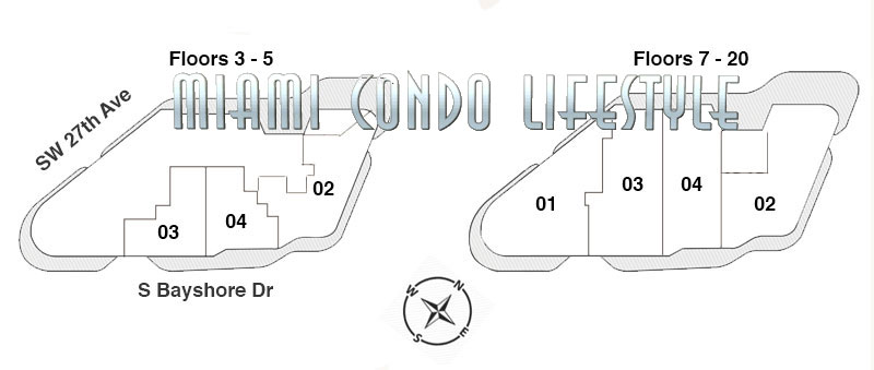 Four Seasons Coconut Grove Condos - Keyplan