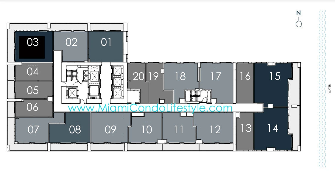 Gale Hotel Miami Condos - Keyplan