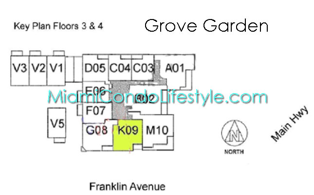 Keyplan 1 for Grove Garden