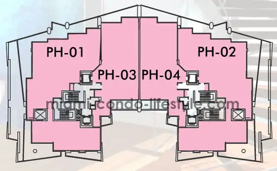 Grovenor House Penthouse Condos - Floors 27 - 29 - Keyplan
