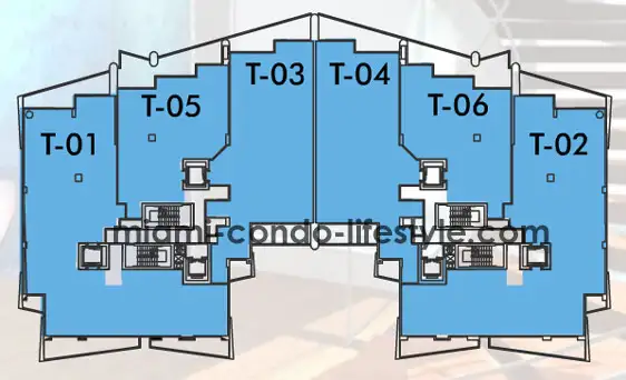 Grovenor House Condo Keyplan - Floors 17 - 26