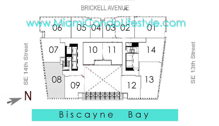 Keyplan 1 for Hotel AKA Brickell