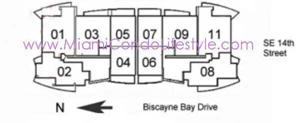 Jade Brickell Condos - Keyplan