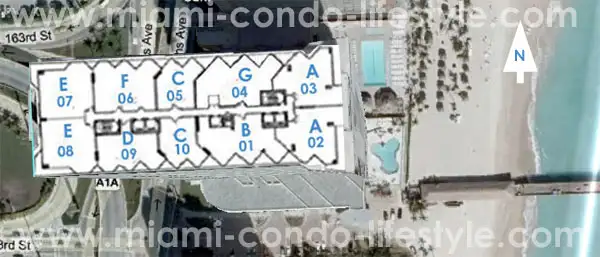 La Perla Condos - Keyplan