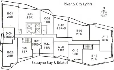 Latitude on the River Condos - Keyplan