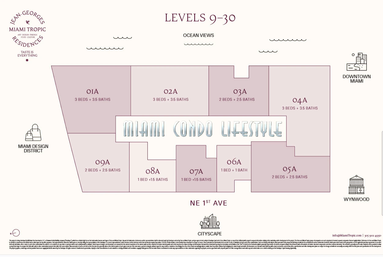 Keyplan 1 for Miami Tropic Residences