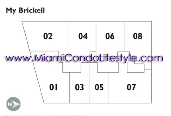 My Brickell Condos - Keyplan