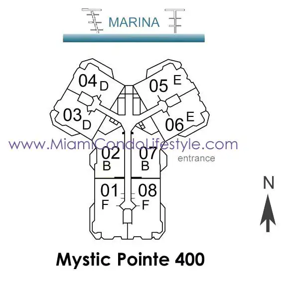 Mystic Pointe 400 Condos - Keyplan