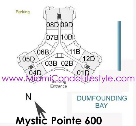 Mystic Pointe 600 Condos - Keyplan