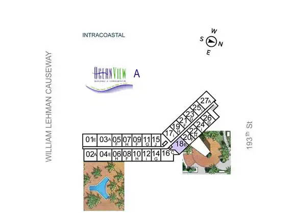 Ocean View Condos Keyplan