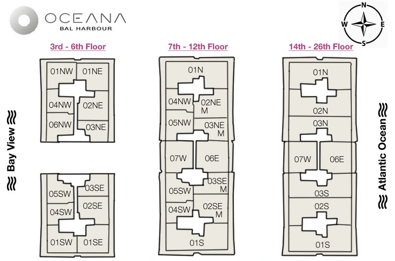 Keyplan 1 for Oceana Bal Harbour