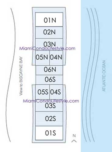 Keyplan 1 for Oceana Key Biscayne