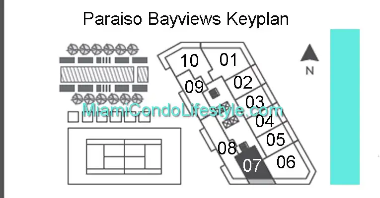 Paraiso  Bay Condos - Keyplan