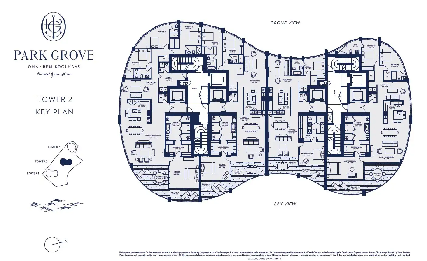 Park Grove Miami Condos - Keyplan