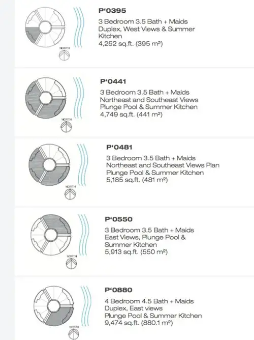 Porsche Design Condo Keyplan