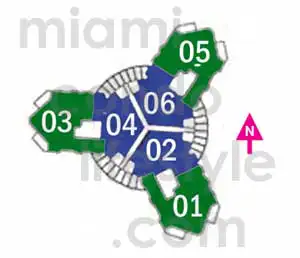 Portofino Tower South Beach Keyplan