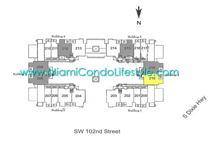 Reserve at Pinecrest Condos - Keyplan