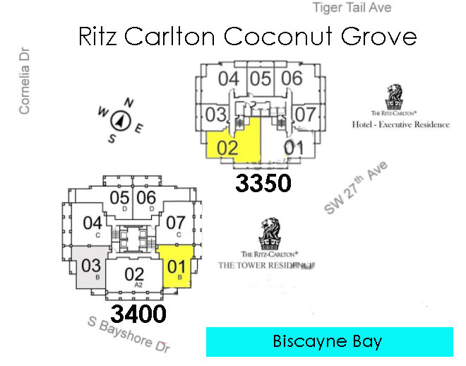Keyplan 1 for Ritz Carlton Coconut Grove