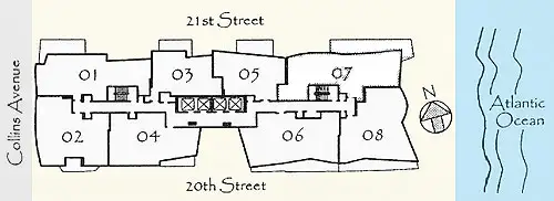 Setai South Beach Condos - Keyplan