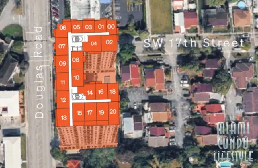 Keyplan 1 for Seventeen Coral Gables