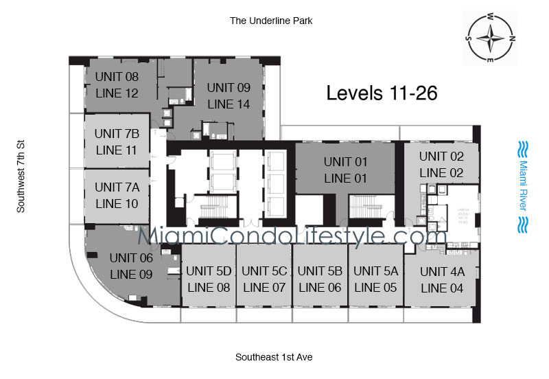 Keyplan 1 for Standard Brickell