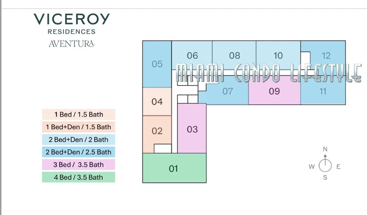 Keyplan 1 for Viceroy Aventura
