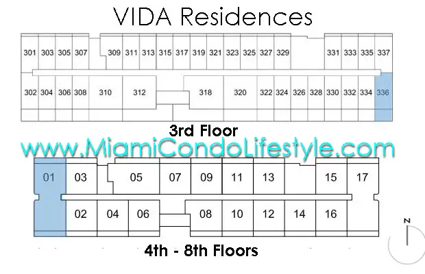 VIDA Residences Condos - Keyplan