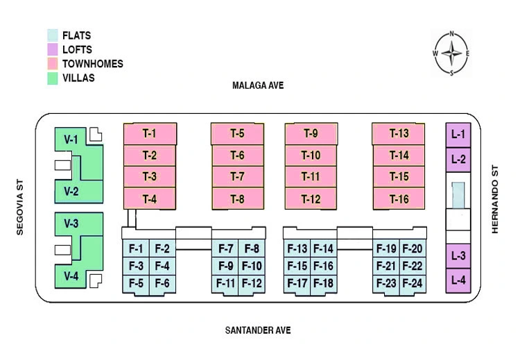 Keyplan 1 for Village at Coral Gables