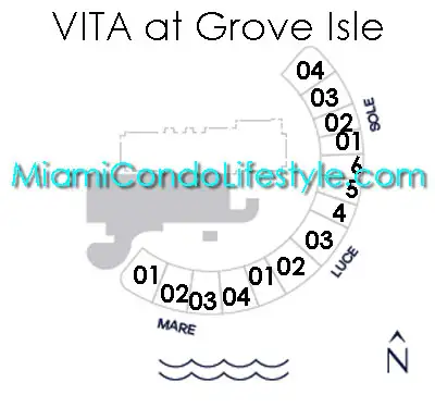 VITA Grove Isle Condos - Keyplan