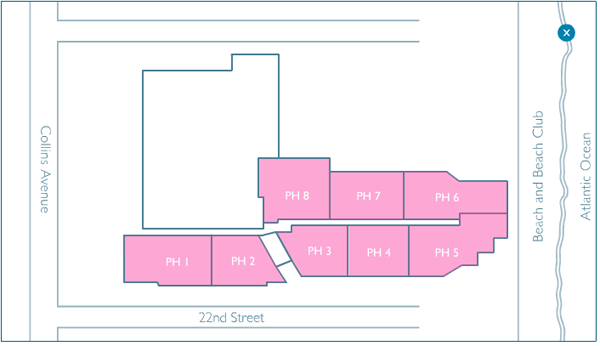 W South Beach Miami Beach layout