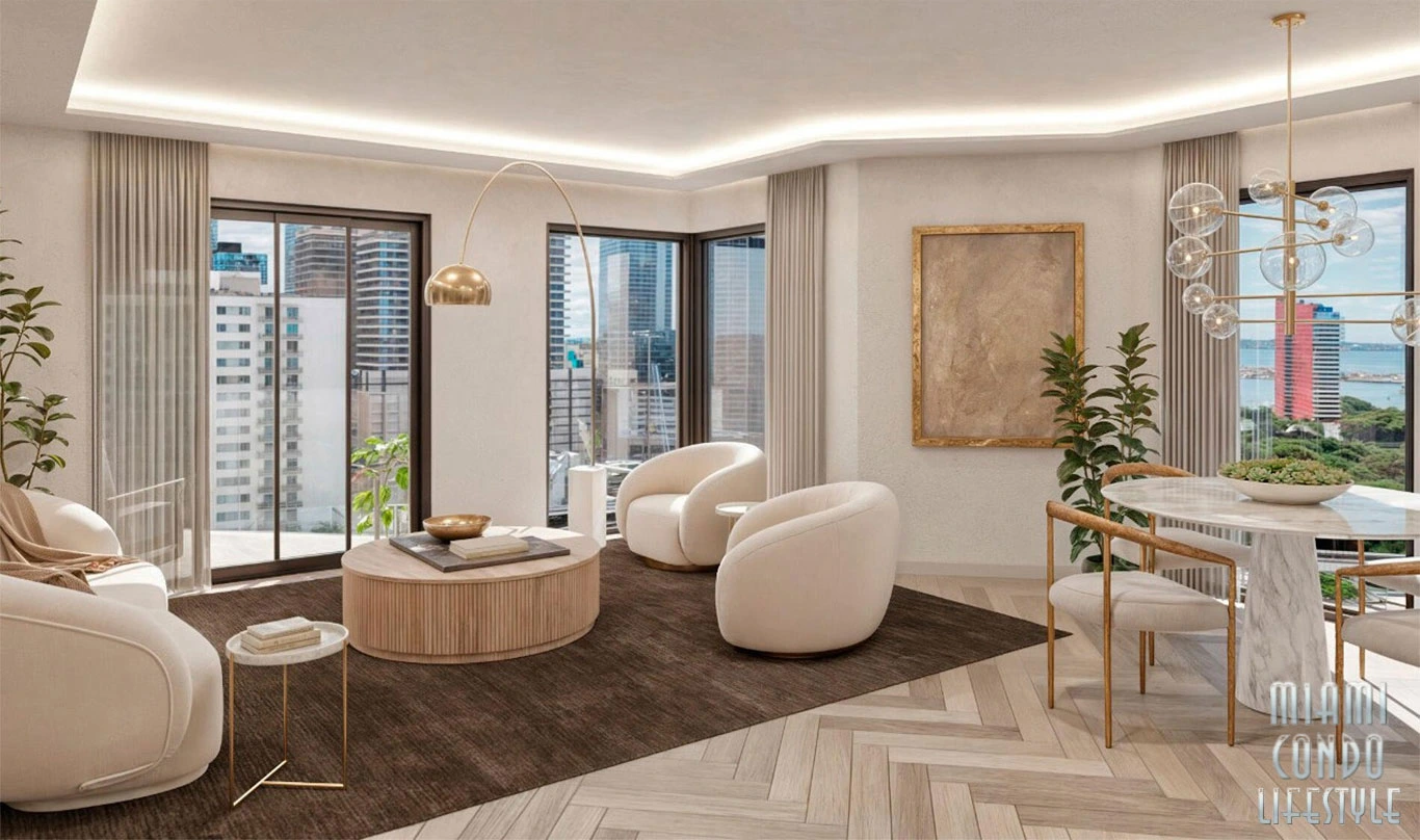 Season One Brickell Season One Residences Living Room