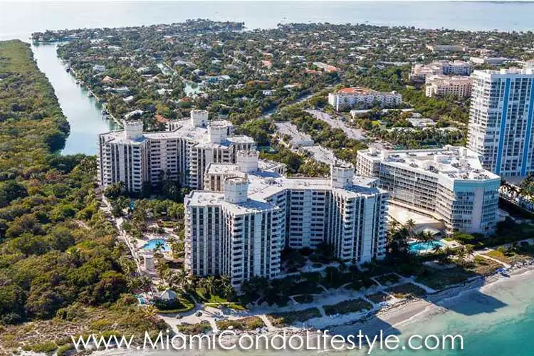 Towers of Key Biscayne Aerial View