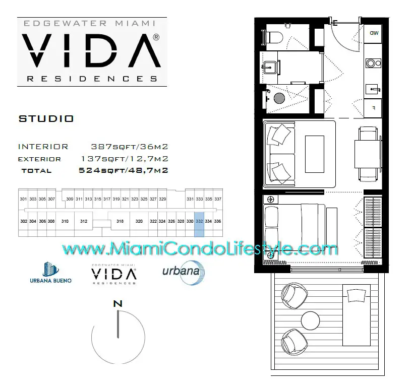 VIDA Residences Floorplan 387